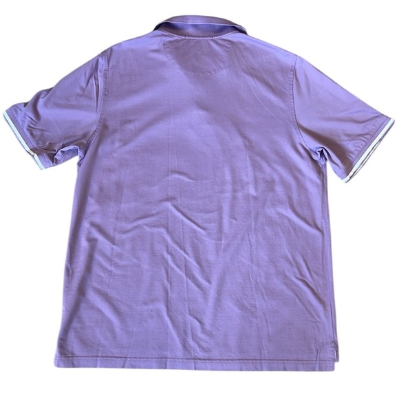 Raffi Polo Shirt Short Sleeve 100% Cotton Pique 2-Button Light Purple Large - Picture 3 of 11